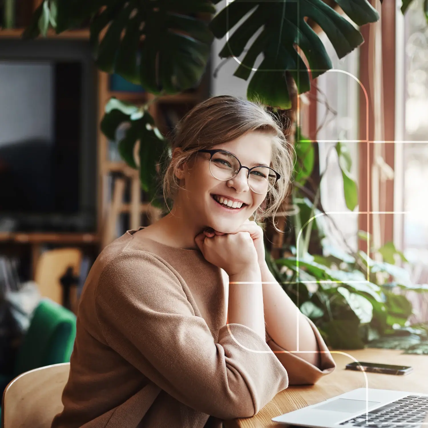 Happy Lady Office Worker